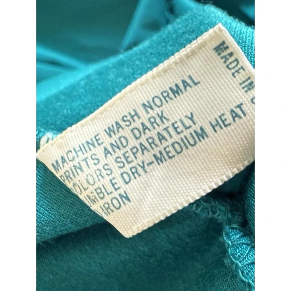 Vintage 70s Vanity Fair Teal Glam Robe Loungewear Size Large Luxury